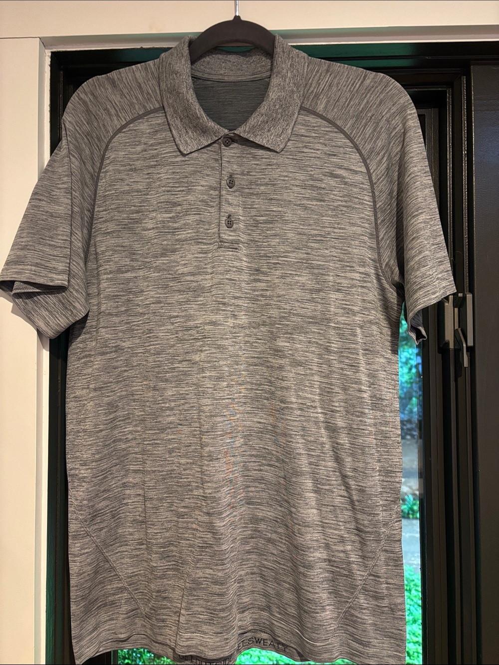 Lululemon Men's Heather Gray Polo Shirt